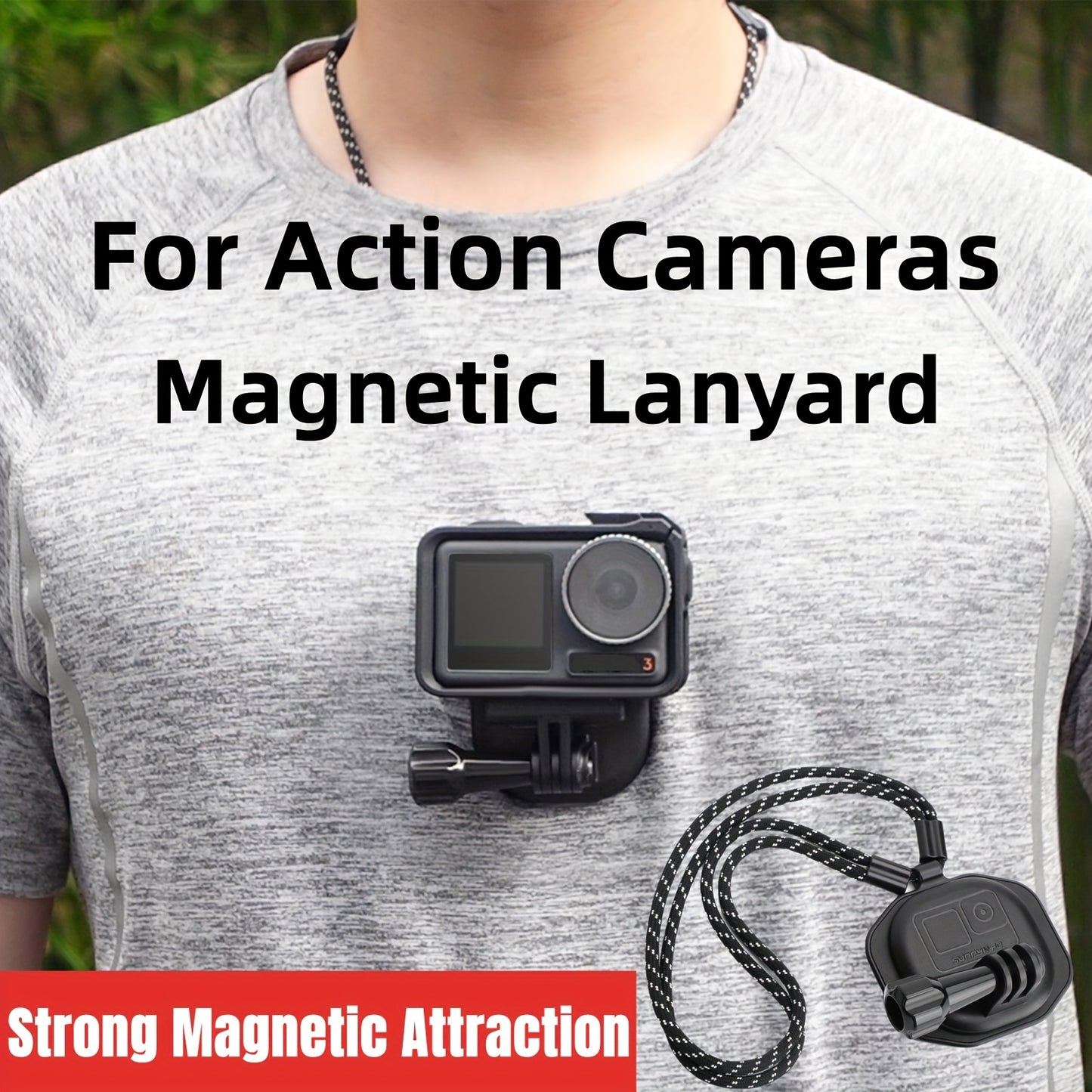 Magnetic Action Camera Mount - Accessory Kit with Quick Release Plate, Joint Mount, Compatible with GoPro Hero, GoPro Max, DJI Osmo Action, for Adventure Photography and Videography