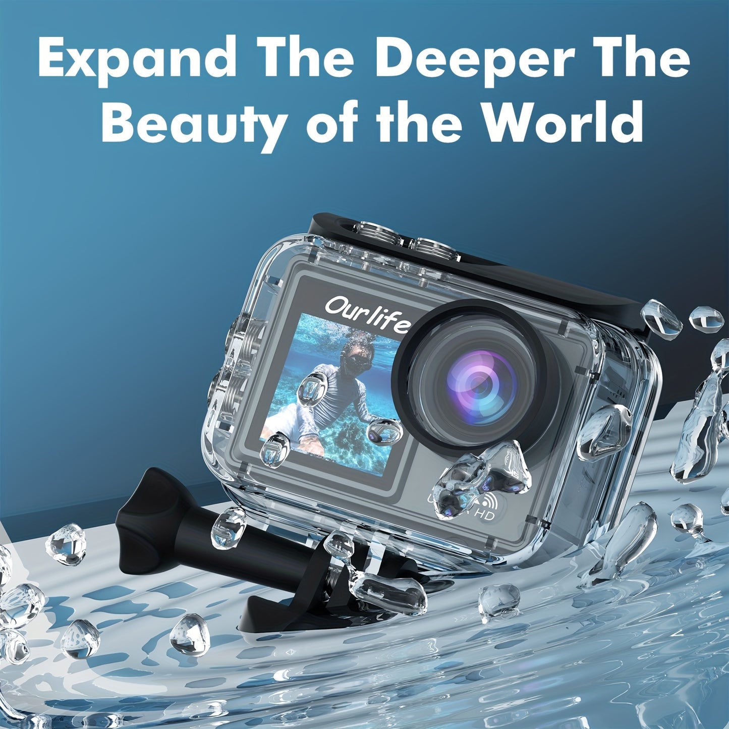 5K Dual-Screen Action Camera - Ultra-HD Imaging with Seamless WiFi Control & Handy Remote - Capture Life-Like Detail, Share Adventures Instantly