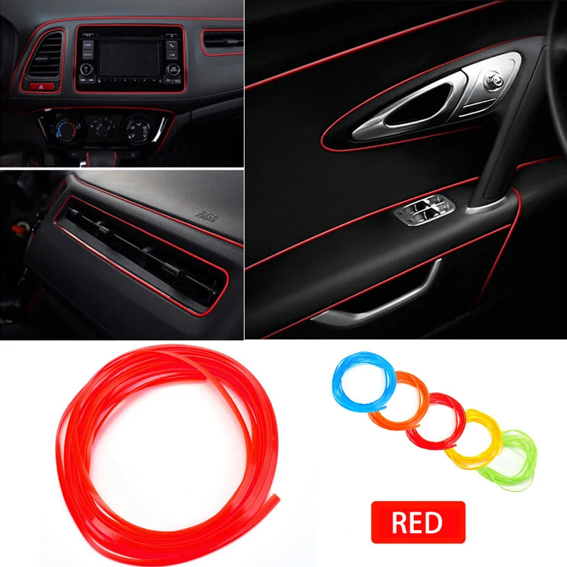 Car Decorative Moulding Line 5M Car-styling Trim Strip Flexible Automobile Door Center Console Interior Car Accessories