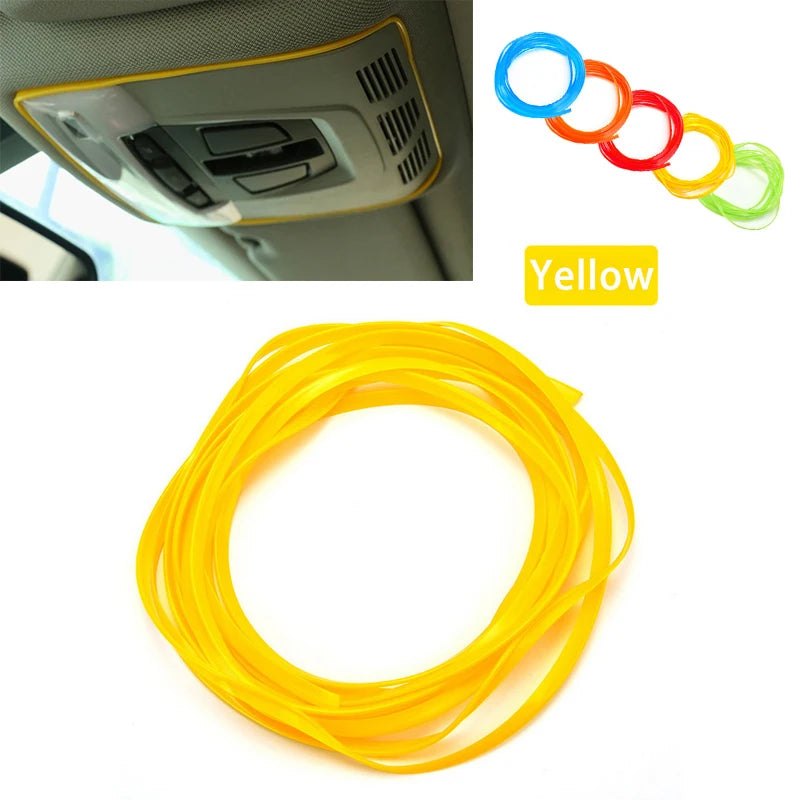 Car Decorative Moulding Line 5M Car-styling Trim Strip Flexible Automobile Door Center Console Interior Car Accessories