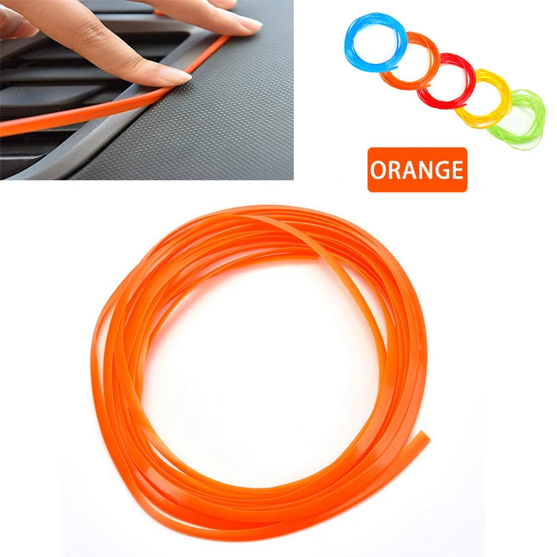 Car Decorative Moulding Line 5M Car-styling Trim Strip Flexible Automobile Door Center Console Interior Car Accessories