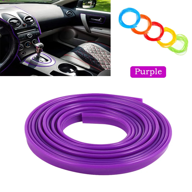 Car Decorative Moulding Line 5M Car-styling Trim Strip Flexible Automobile Door Center Console Interior Car Accessories