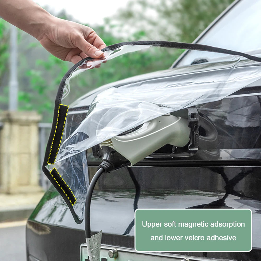 New Energy Car Charging Port Rain Cover Rainproof Dustproof EV Charger Guns Cover Snow Protection Electric Car Accessaries