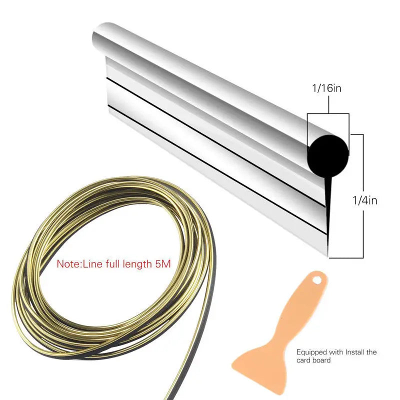 Car Decorative Moulding Line 5M Car-styling Trim Strip Flexible Automobile Door Center Console Interior Car Accessories