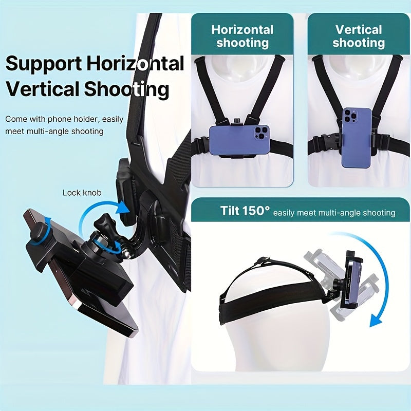 6pcs Action Camera Kit: Phone Clip Mount for GoPro/Phone/Osmo Action Sports Camera Accessories