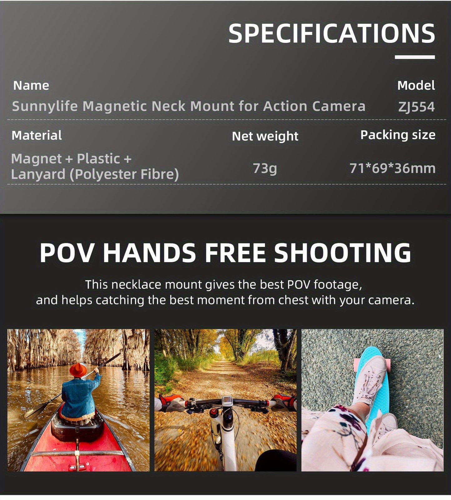 Magnetic Action Camera Mount - Accessory Kit with Quick Release Plate, Joint Mount, Compatible with GoPro Hero, GoPro Max, DJI Osmo Action, for Adventure Photography and Videography