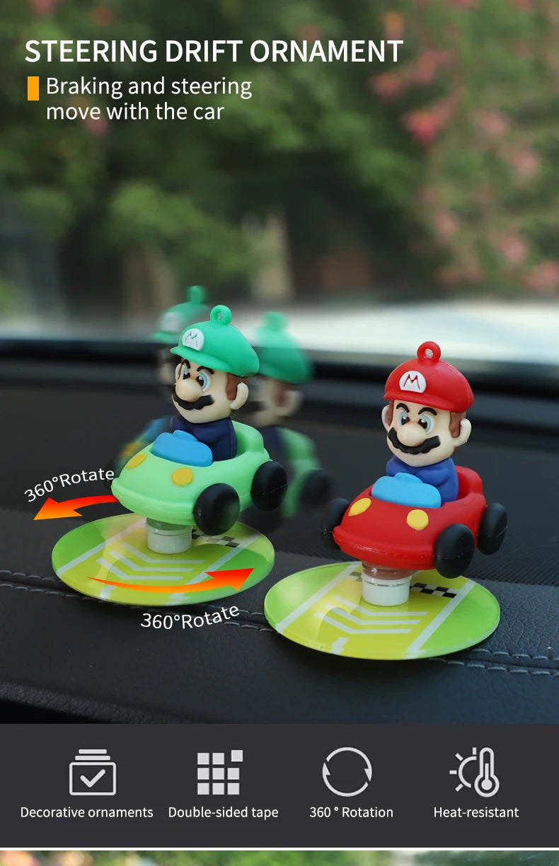 Drifting Moving car decoration ornaments dashboard auto decorations drift tail swing rotating ornaments toy