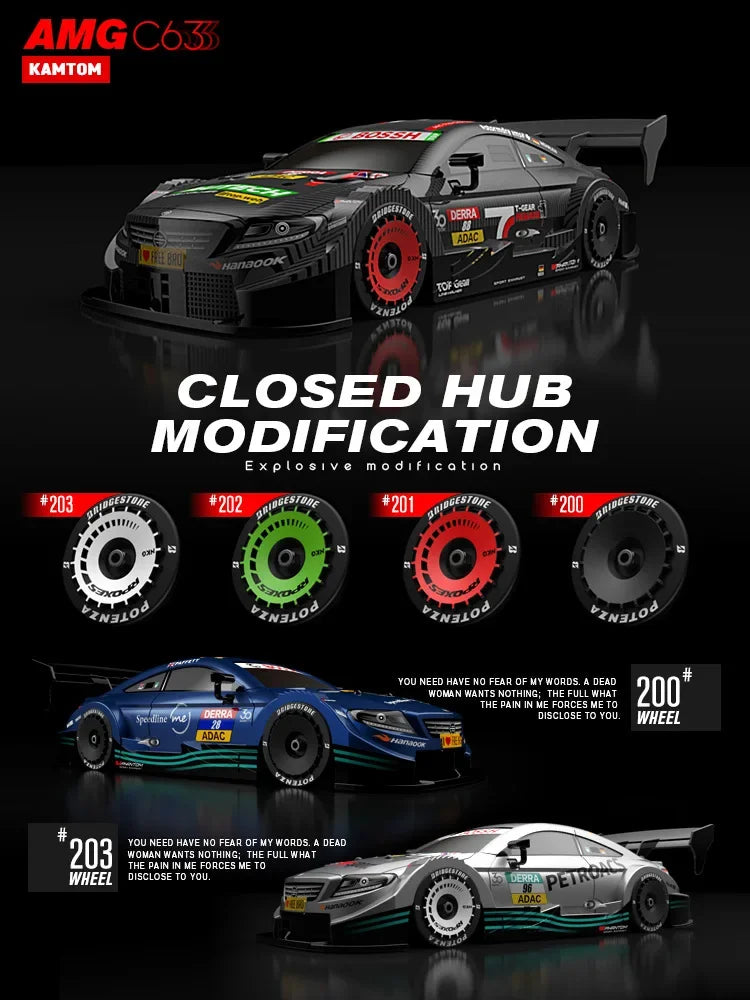 Drift Car 1:16 40km/h 2.4G 4WD High Speed 3 Type of Tire 2 sets of Tail Classic Edition Professional Racing Rc Cars for Adults