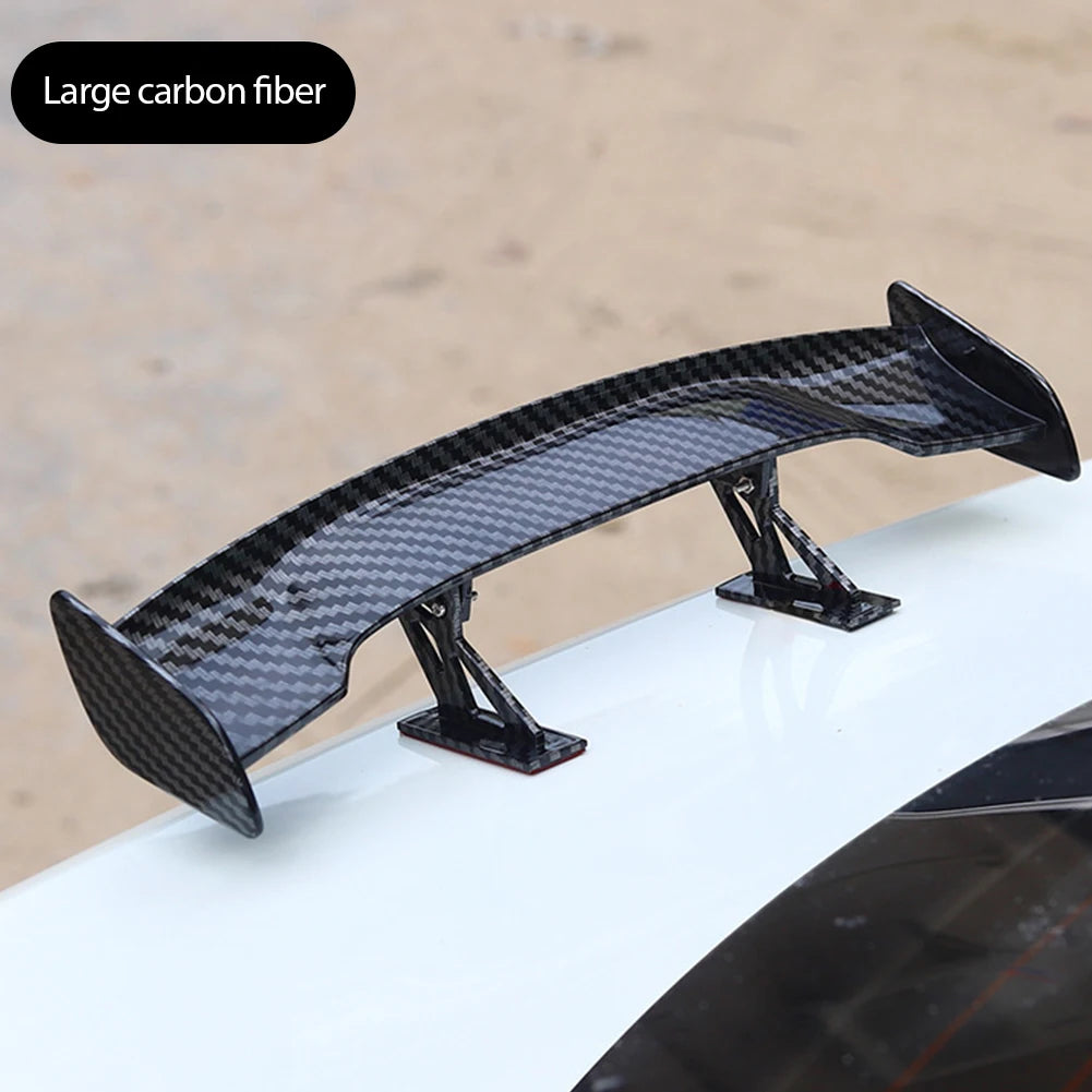 Car Universal mini spoiler Tail Wing Carbon Fiber Look Mini Modified Tail Wings Model Auto Styling Decoration Car Accessories