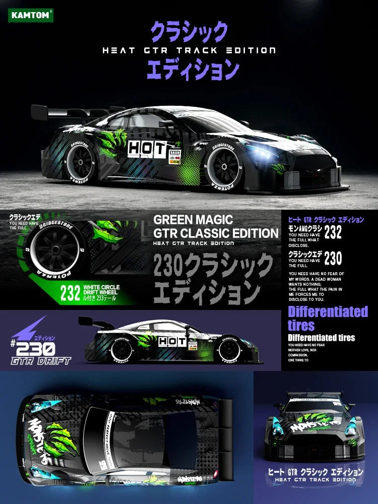 Drift Car 1:16 40km/h 2.4G 4WD High Speed 3 Type of Tire 2 sets of Tail Classic Edition Professional Racing Rc Cars for Adults