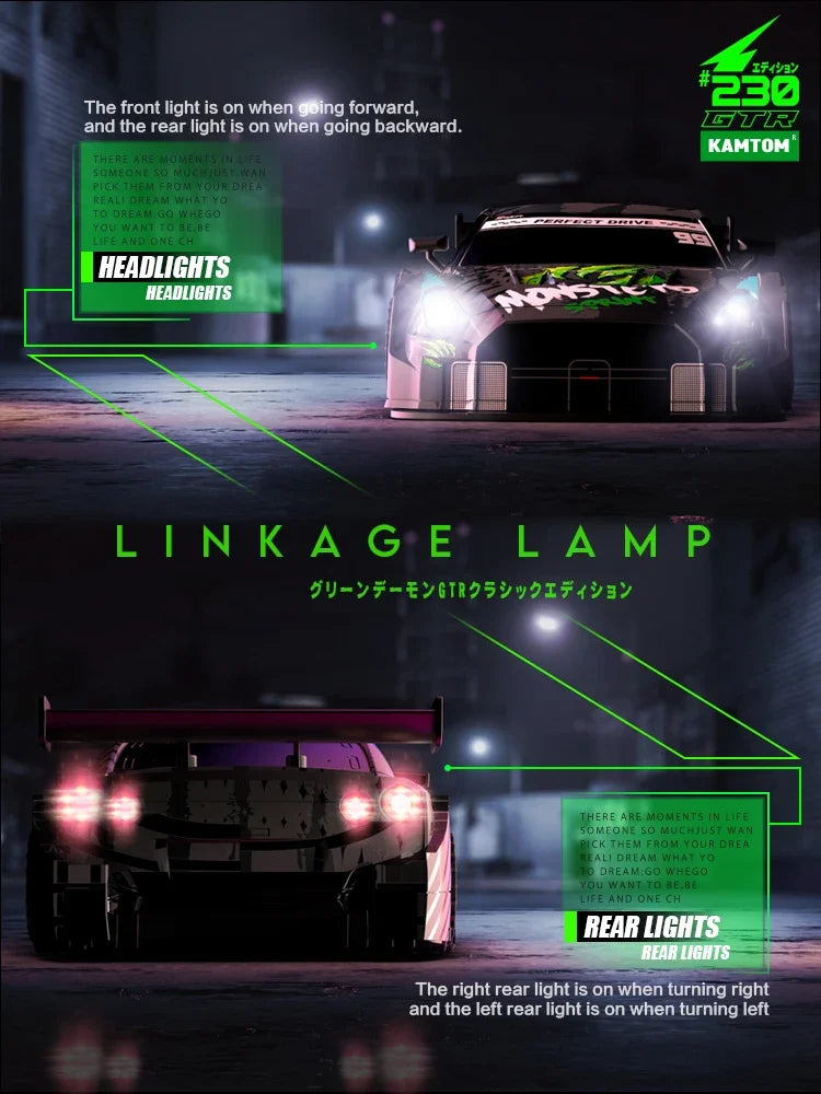 Drift Car 1:16 40km/h 2.4G 4WD High Speed 3 Type of Tire 2 sets of Tail Classic Edition Professional Racing Rc Cars for Adults