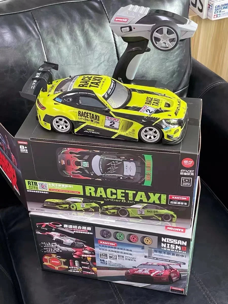 Drift Car 1:16 40km/h 2.4G 4WD High Speed 3 Type of Tire 2 sets of Tail Classic Edition Professional Racing Rc Cars for Adults