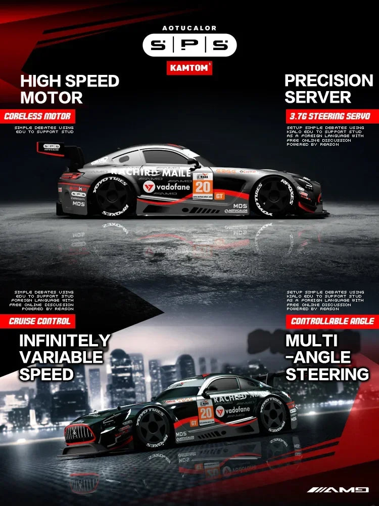 Drift Car 1:24 30km/h 2.4G Continuously Variable Speed Violent Rear Wheel Drive Gyroscope Professional Rc Cars for Adults Gifts