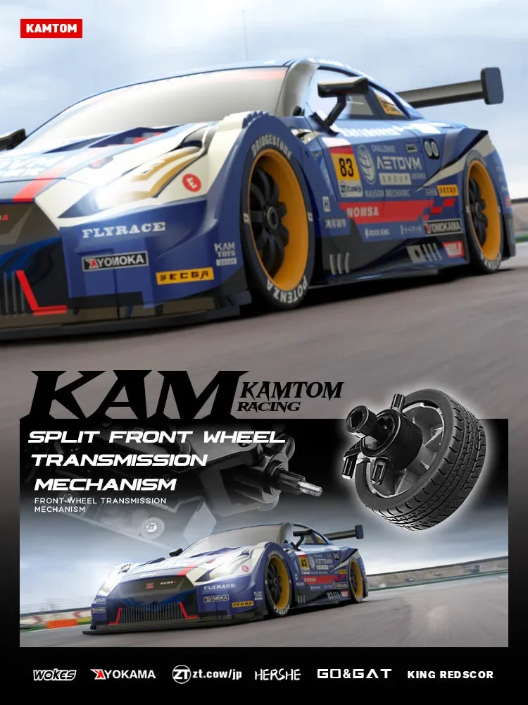 Drift Car 1:16 40km/h 2.4G 4WD High Speed 3 Type of Tire 2 sets of Tail Classic Edition Professional Racing Rc Cars for Adults