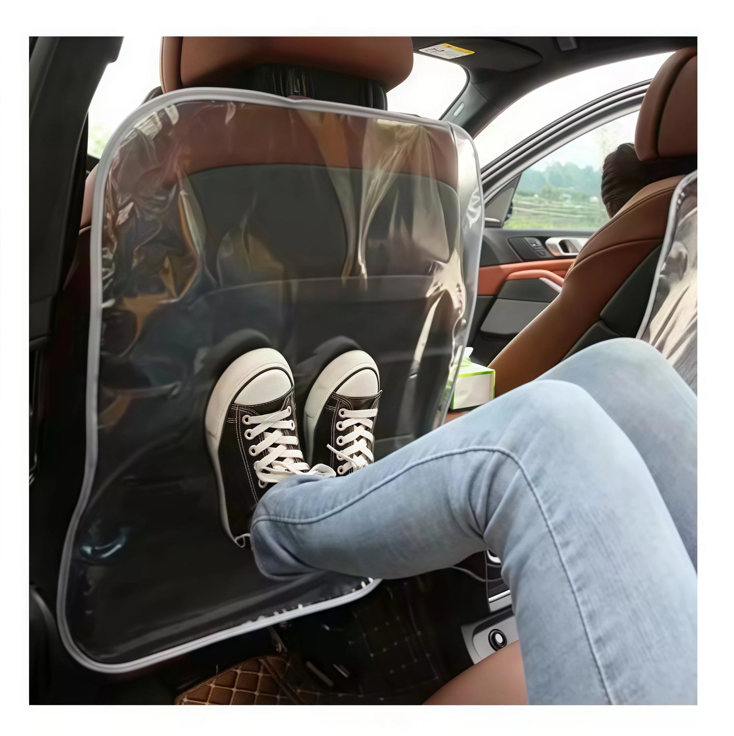 Car Seat Back Anti Kicking Pad for Children Car Rear Seat Back Scuff Dirty Protection Cover for Kids Car Accessories Interior