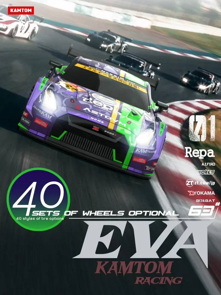 Drift Car 1:16 40km/h 2.4G 4WD High Speed 3 Type of Tire 2 sets of Tail Classic Edition Professional Racing Rc Cars for Adults