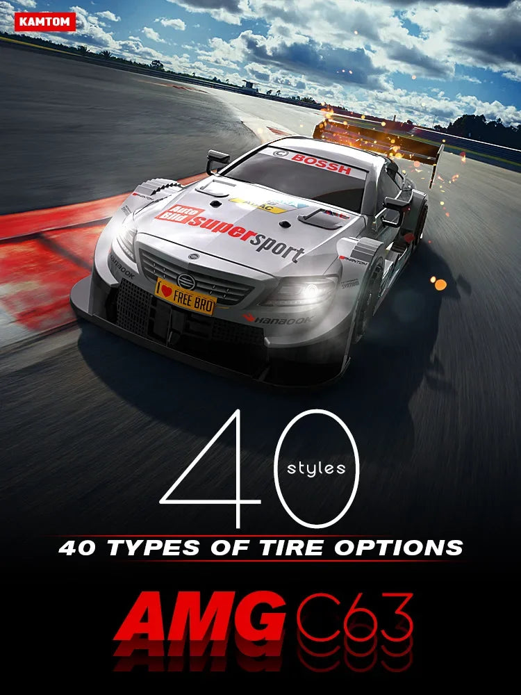 Drift Car 1:16 40km/h 2.4G 4WD High Speed 3 Type of Tire 2 sets of Tail Classic Edition Professional Racing Rc Cars for Adults