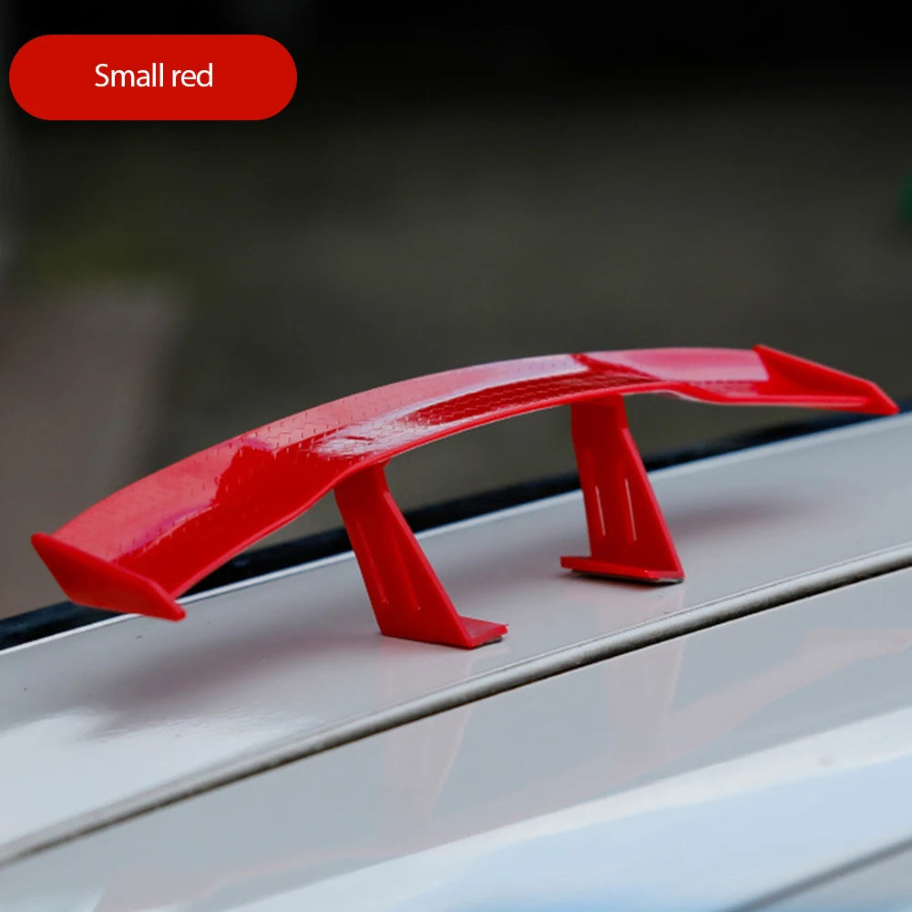 Car Universal mini spoiler Tail Wing Carbon Fiber Look Mini Modified Tail Wings Model Auto Styling Decoration Car Accessories