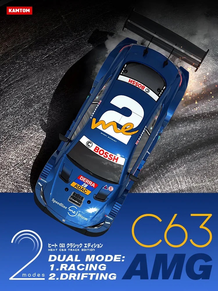 Drift Car 1:16 40km/h 2.4G 4WD High Speed 3 Type of Tire 2 sets of Tail Classic Edition Professional Racing Rc Cars for Adults