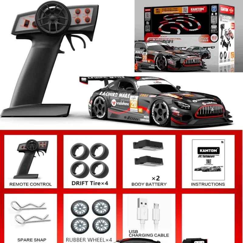 Drift Car 1:24 30km/h 2.4G Continuously Variable Speed Violent Rear Wheel Drive Gyroscope Professional Rc Cars for Adults Gifts