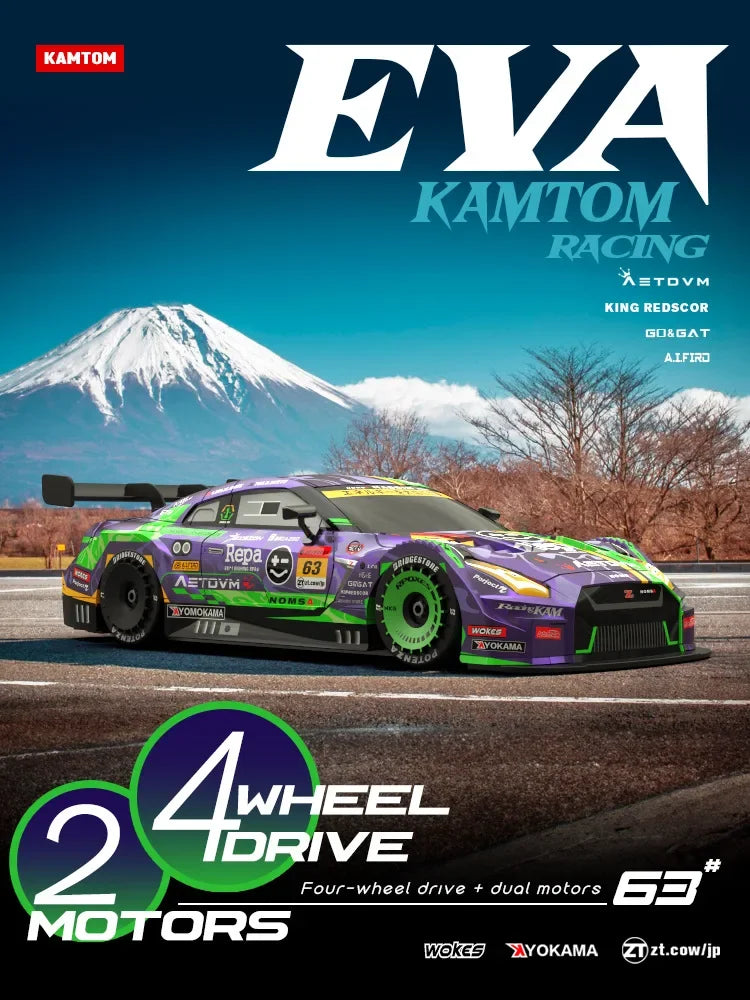 Drift Car 1:16 40km/h 2.4G 4WD High Speed 3 Type of Tire 2 sets of Tail Classic Edition Professional Racing Rc Cars for Adults