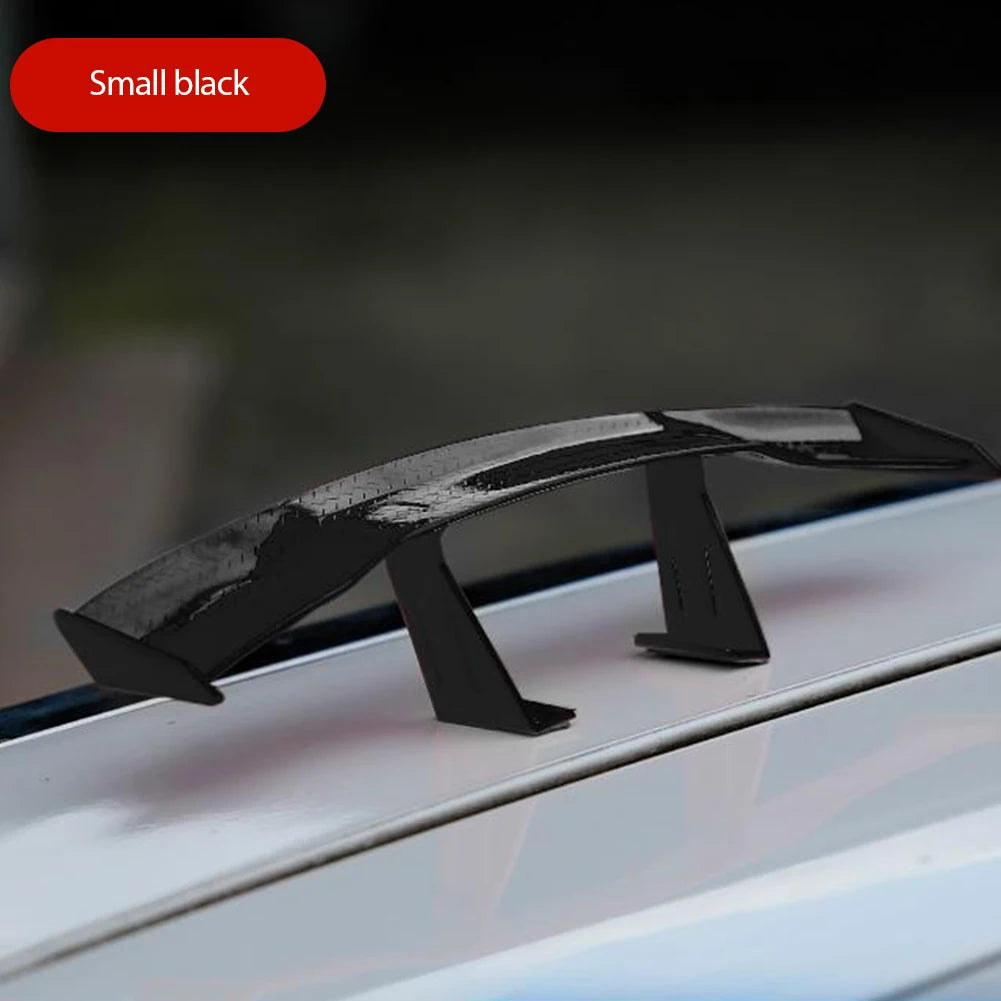 Car Universal mini spoiler Tail Wing Carbon Fiber Look Mini Modified Tail Wings Model Auto Styling Decoration Car Accessories