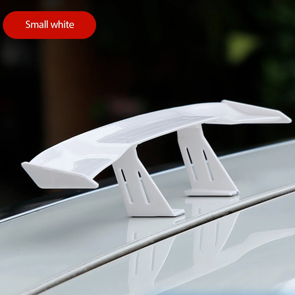 Car Universal mini spoiler Tail Wing Carbon Fiber Look Mini Modified Tail Wings Model Auto Styling Decoration Car Accessories