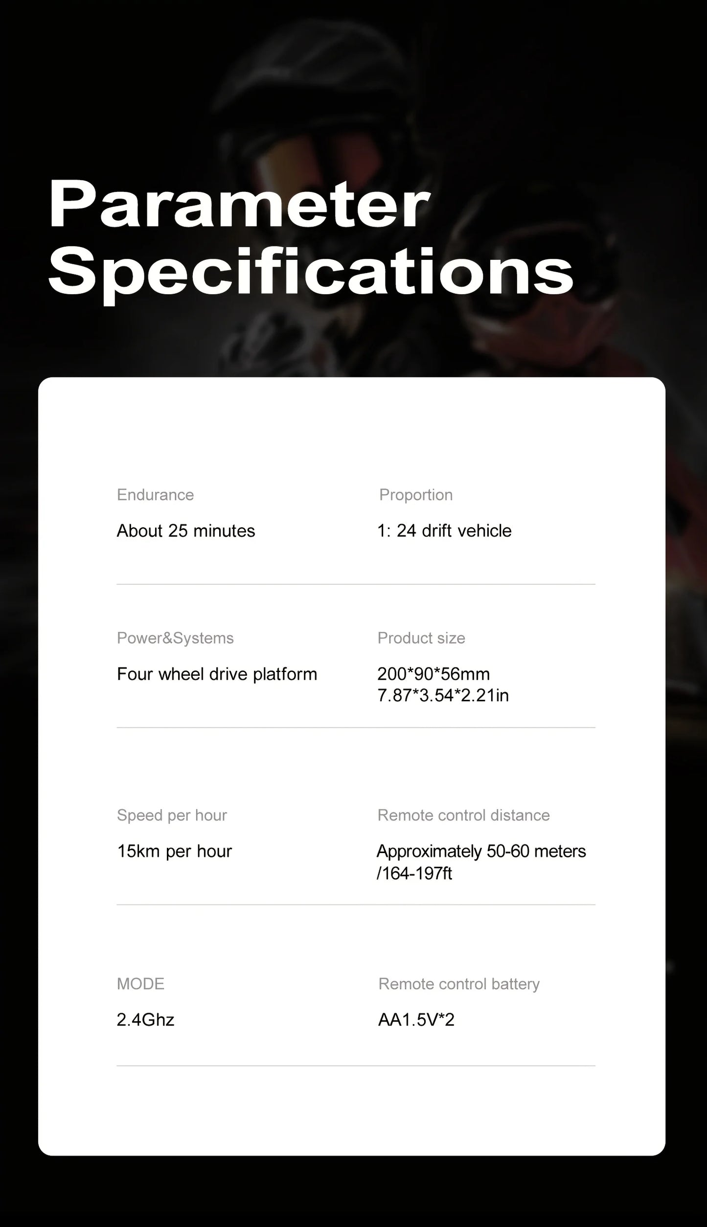 RC Drift Car 20KM/H 4WD High-Speed 1:24 Racing Car with LED Lights Tires Road Barrier ABS Radio Remote Control Toy Car Kid Adlut