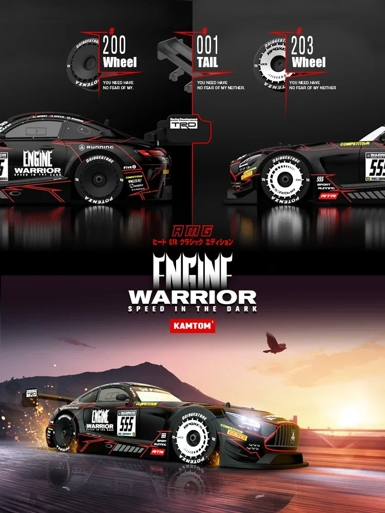 Drift Car 1:16 40km/h 2.4G 4WD High Speed 3 Type of Tire 2 sets of Tail Classic Edition Professional Racing Rc Cars for Adults